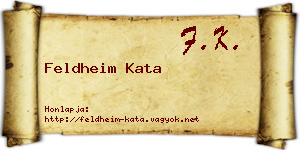 Feldheim Kata névjegykártya